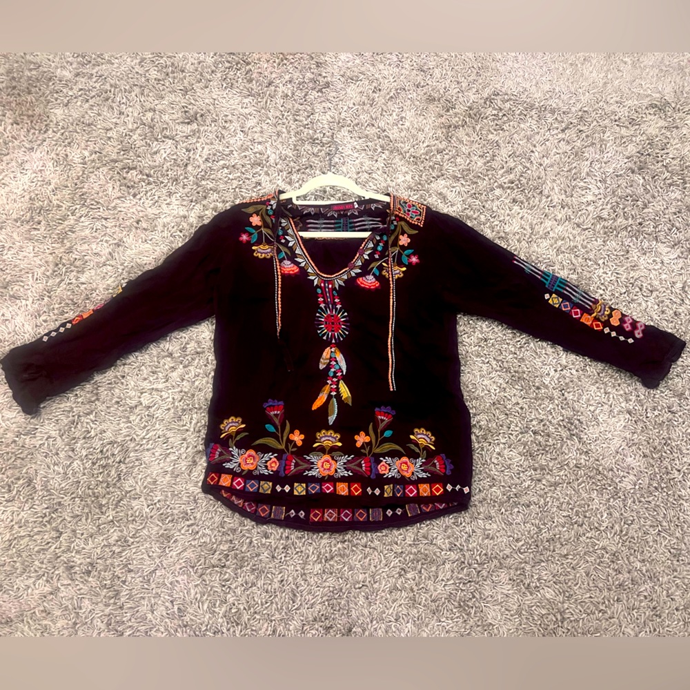 Johnny Was embroidered top